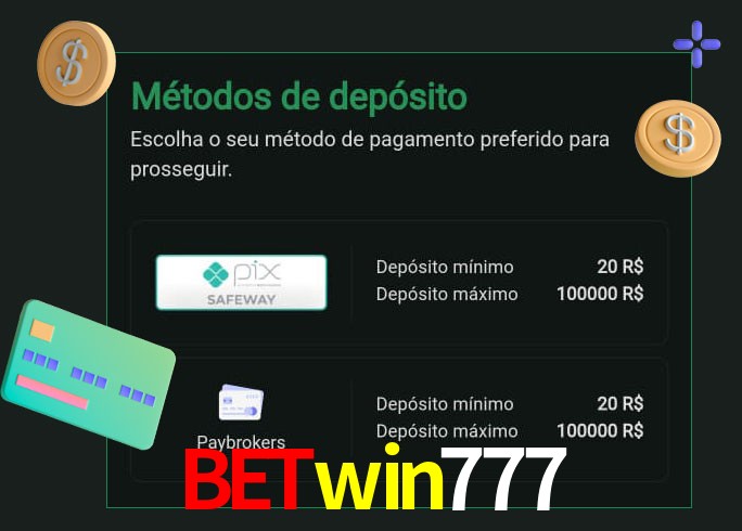 O cassino betwin777 oferece uma grande variedade de métodos de pagamento